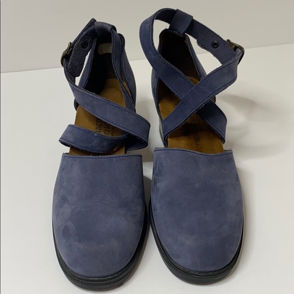 Naot Blue Suede Genuine Leather MaryJane Shoes 39 - Picture 3 of 10